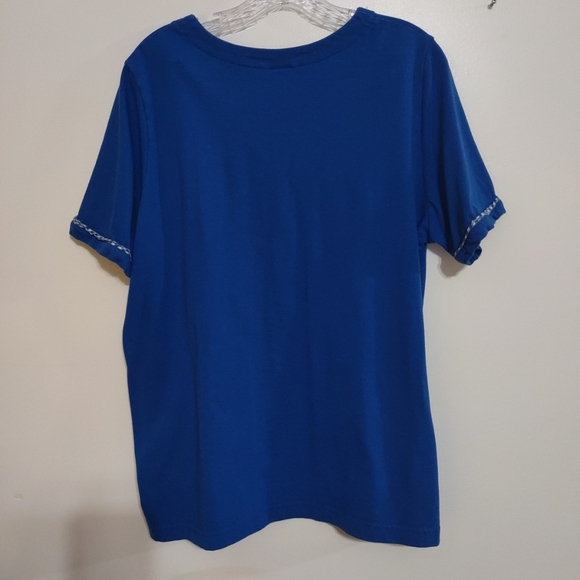Blair XL Womens Top Relaxed Style Tees Blue T-shirt - Picture 4 of 9
